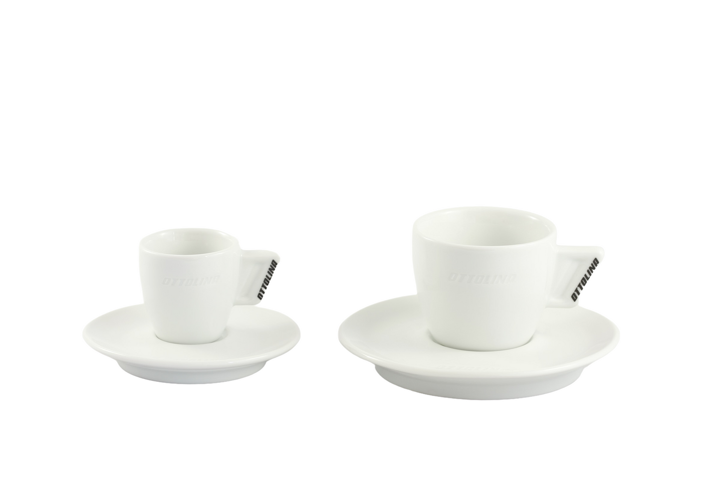 Caffè Ottolina 2oz. White Espresso Cup w/saucer