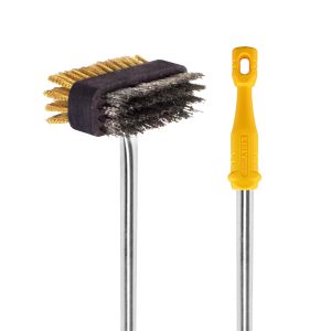 Lilly Brush Double Steel/Brass H:90cm.
