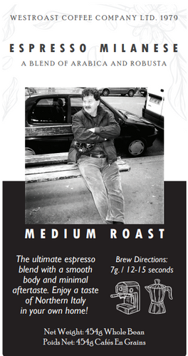 Westroast Espresso Milanese 454g.