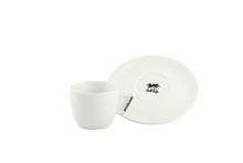 Load image into Gallery viewer, Caffè Ottolina 4oz. White Cappuccino Cup w/saucer