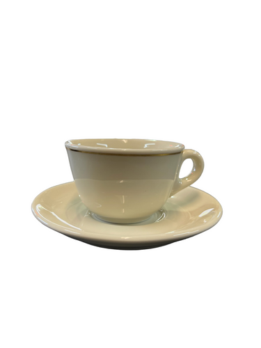Caffè Ottolina 4oz. Cream Cappuccino Cup w/saucer